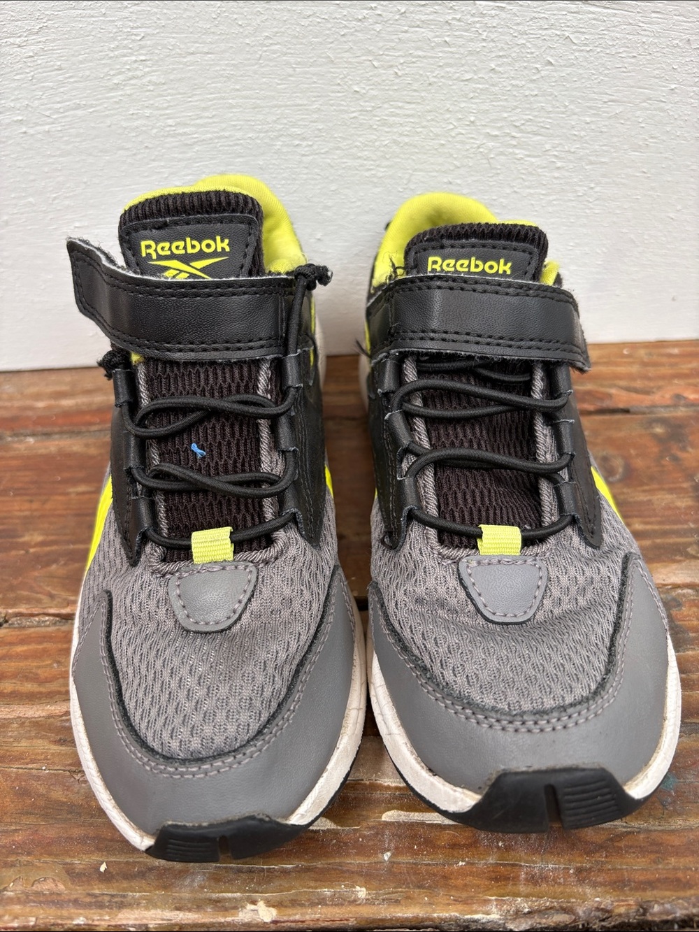Reebok Kids Gray and Yellow Athletic Sneakers